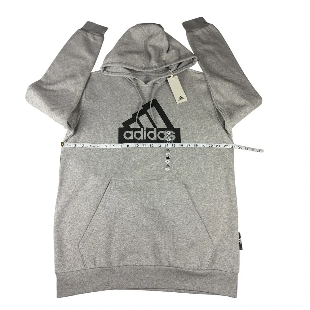 Adidas Mens M MOD ESS H Pullover‎ Hoodie Medium Grey Heather IW2642 Large NWT